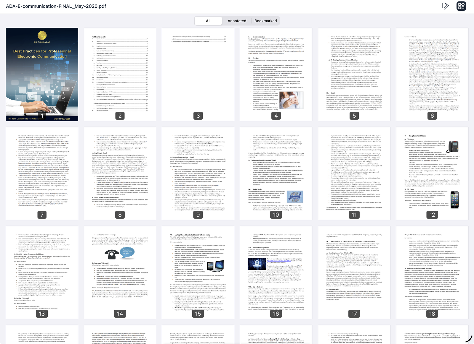 All pages of a document