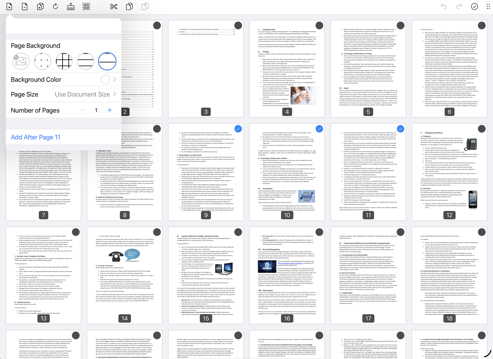 Inserting a new page